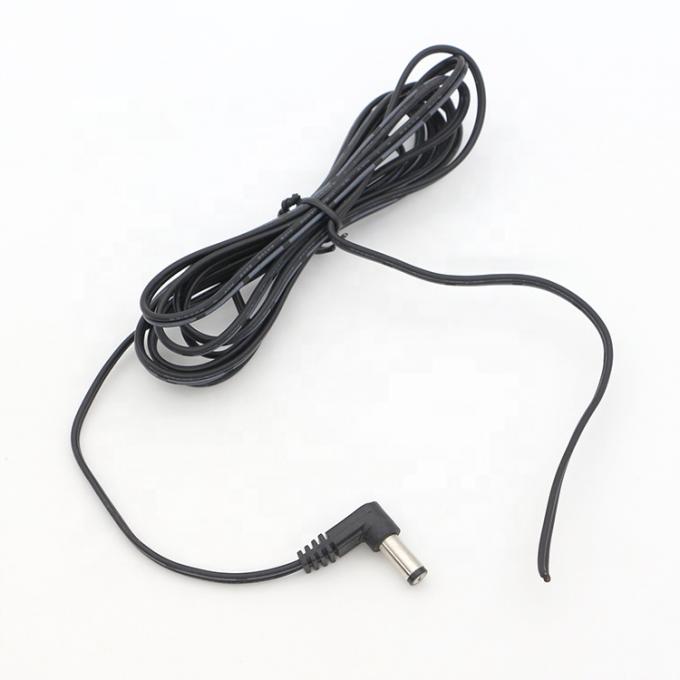 90 μοίρες γωνία DC βαρέλι Jack 2.1x5.5mm αρσενικό θηλυκό για να ανοίξει Pigtail DC καλώδιο ρεύματος 5
