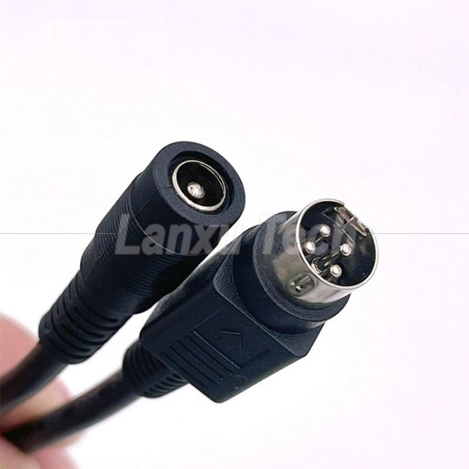 4 Πιν Mini DIN σε DC Jack 5.5x2.1mm Καλώδιο επέκτασης ρεύματος για κάμερα DVD TV PC εκτυπωτής γραμμικού κώδικα 3