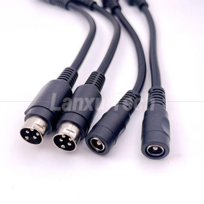 4 Πιν Mini DIN σε DC Jack 5.5x2.1mm Καλώδιο επέκτασης ρεύματος για κάμερα DVD TV PC εκτυπωτής γραμμικού κώδικα 5