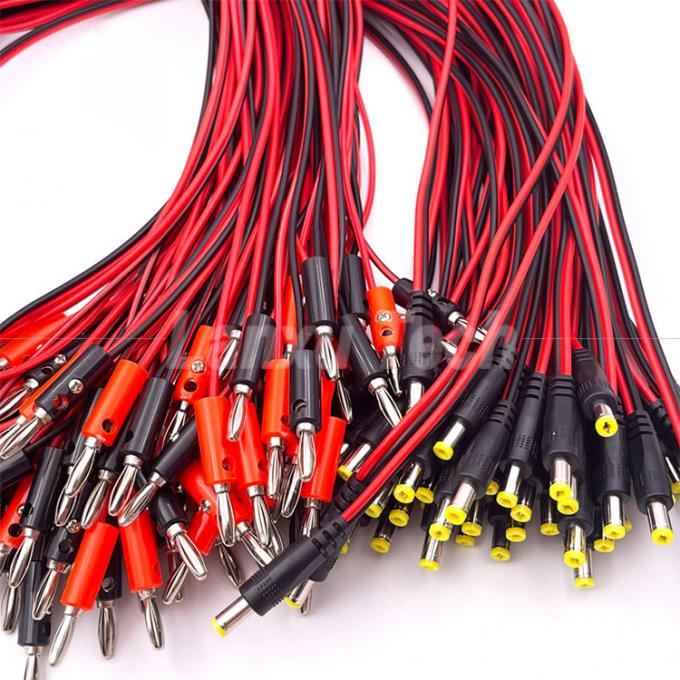 12v DC 5.5mm X 2.1mm Άντρας βαρέλι Jack για 4mm μπανάνα Plugs Δοκιμή οδηγεί καλώδιο ρεύματος 4