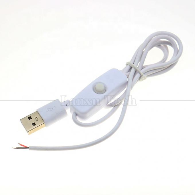 Υψηλής ποιότητας 5V USB για να ανοίξετε καλώδια από κονσέρβα ON OFF 501 Push Switch Button Power Extension Cable for Christmas Led Light Strip Lamp 0
