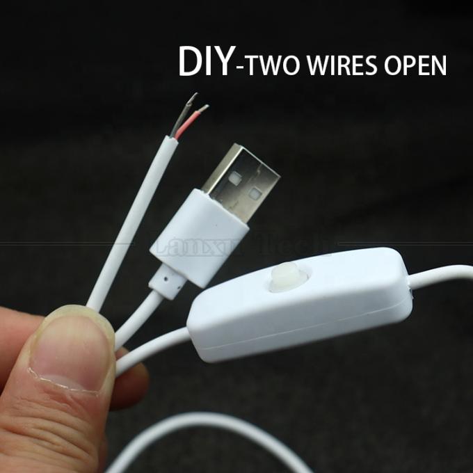 Υψηλής ποιότητας 5V USB για να ανοίξετε καλώδια από κονσέρβα ON OFF 501 Push Switch Button Power Extension Cable for Christmas Led Light Strip Lamp 1