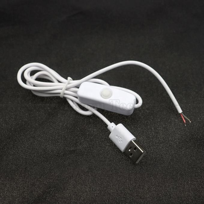 Υψηλής ποιότητας 5V USB για να ανοίξετε καλώδια από κονσέρβα ON OFF 501 Push Switch Button Power Extension Cable for Christmas Led Light Strip Lamp 3
