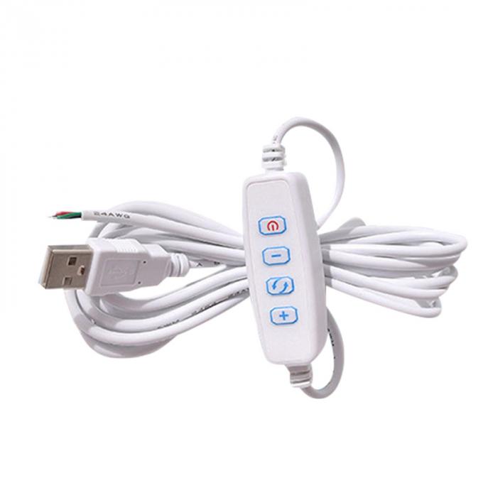 5V Power Dimming Switch Dimmer USB καλώδιο φορτιστή για Led Strip 2