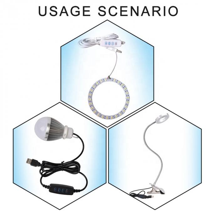 5V Power Dimming Switch Dimmer USB καλώδιο φορτιστή για Led Strip 3