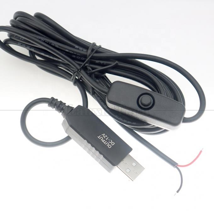 12V Led Strip Light Power on off Switch USB Connector to Open Wire Converter Καλώδιο φόρτισης 5