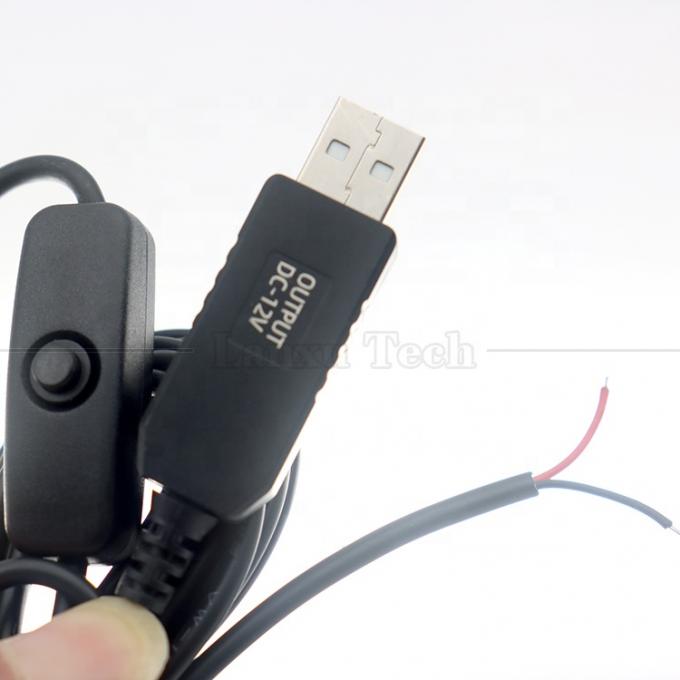 12V Led Strip Light Power on off Switch USB Connector to Open Wire Converter Καλώδιο φόρτισης 4