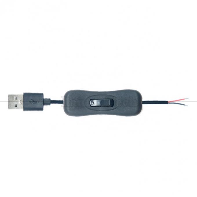 Ηλεκτρική ενέργεια εκτός 1M USB A αρσενικό για να ανοίξετε καλωδίου φορτιστή γυμνού καλωδίου με κουμπί 304 6