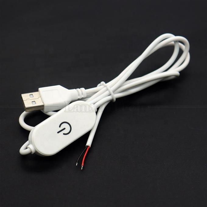 5V 1m on off Switch Controller USB για να ανοίξετε καλώδια End Cable Touch Dimmer για 3w 5w Led Strip Light Lamp 0