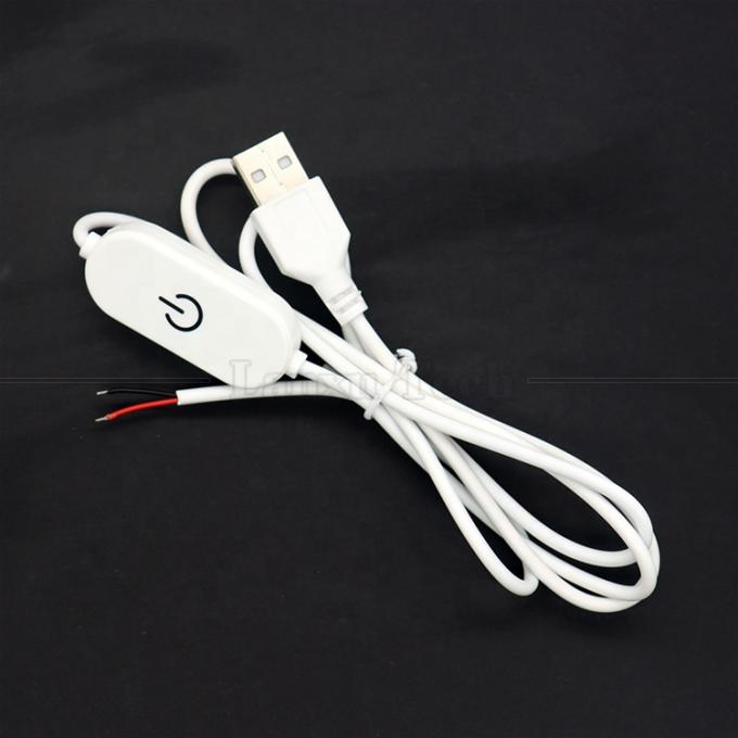 5V 1m on off Switch Controller USB για να ανοίξετε καλώδια End Cable Touch Dimmer για 3w 5w Led Strip Light Lamp 4