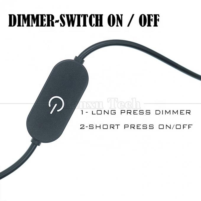 5v Touch Switch αρσενικό προς θηλυκό USB on off Cable Stepless Controller Dimmer για Led Strip Bar Lamp 1