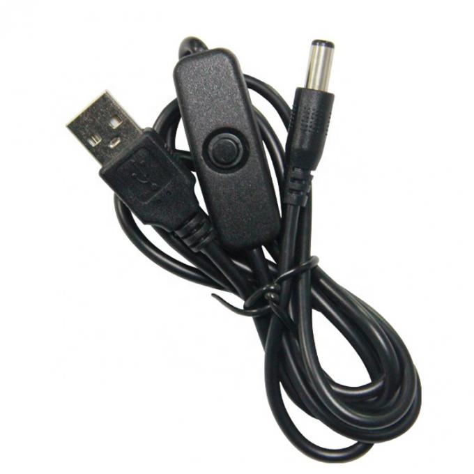 Υψηλής ποιότητας ρεύμα ON OFF Κλείστρο USB σε DC 5.5x2.1mm καλώδιο φόρτισης για φανάρι φανάρι 0