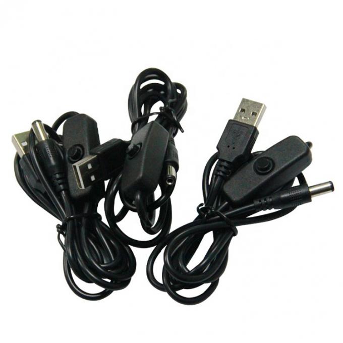 Υψηλής ποιότητας ρεύμα ON OFF Κλείστρο USB σε DC 5.5x2.1mm καλώδιο φόρτισης για φανάρι φανάρι 3