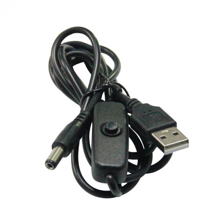 Υψηλής ποιότητας ρεύμα ON OFF Κλείστρο USB σε DC 5.5x2.1mm καλώδιο φόρτισης για φανάρι φανάρι 2