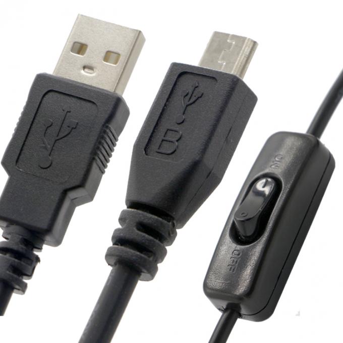 Υψηλής ποιότητας καλώδιο επέκτασης 1M ON OFF Micro B σε USB A με διακόπτη για λαμπτήρα LED 2