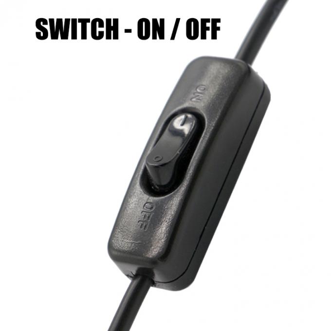 Υψηλής ποιότητας καλώδιο επέκτασης 1M ON OFF Micro B σε USB A με διακόπτη για λαμπτήρα LED 3