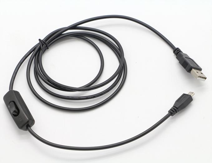 Υψηλής ποιότητας καλώδιο επέκτασης 1M ON OFF Micro B σε USB A με διακόπτη για λαμπτήρα LED 5
