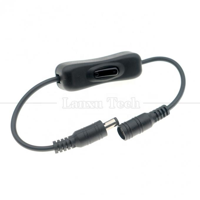 12V 24V αρσενικό προς θηλυκό 5.5x2.1mm DC Jack on off 304 καλώδιο διακόπτη για λαμπτήρα LED 0
