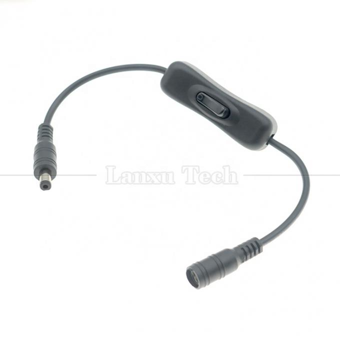 12V 24V αρσενικό προς θηλυκό 5.5x2.1mm DC Jack on off 304 καλώδιο διακόπτη για λαμπτήρα LED 1