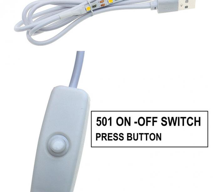 Υψηλής ποιότητας USB ελεγκτής Dimmer Δύναμη σε εκτός καλώδιο διακόπτη με LED φως λάμπα Strip 1