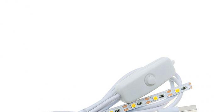 Υψηλής ποιότητας USB ελεγκτής Dimmer Δύναμη σε εκτός καλώδιο διακόπτη με LED φως λάμπα Strip 0