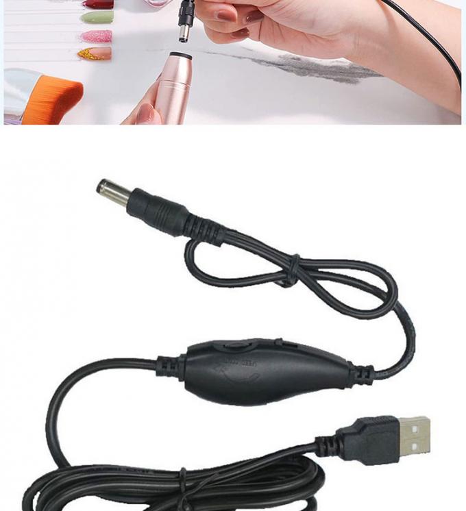 5V USB σε DC 5.5x2.1mm 12V Έκδοση Διαφάνεια Ελέγχου Ρυθμίσιμο Dimmer on off Καλώδιο διακόπτη για λάμπα λάμπας LED 6
