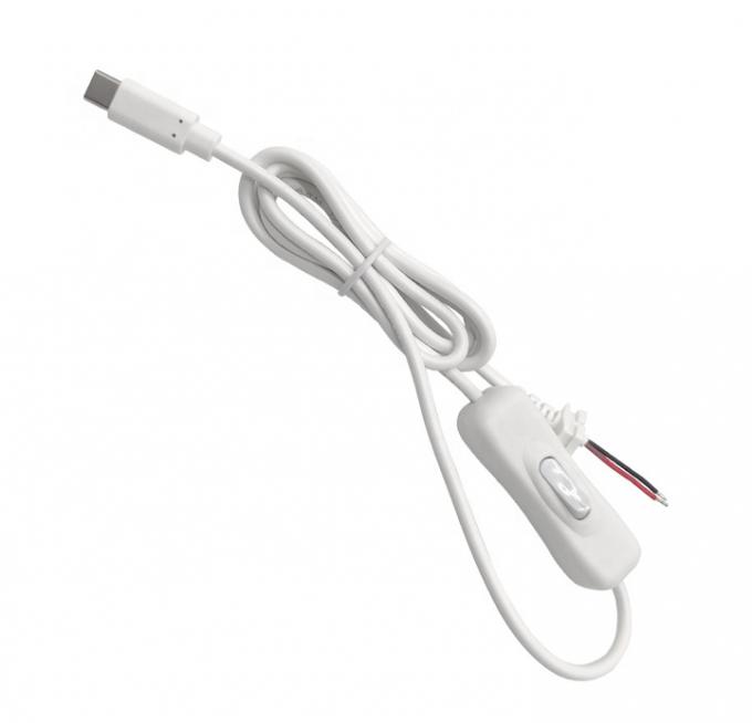 Ηλεκτρική ρεύμα ON OFF USB τύπου C καλώδιο διακόπτη για φως λαμπτήρα Led 0