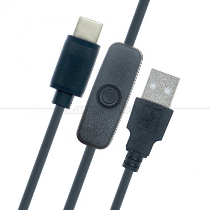 5V USB A αρσενικό προς τύπο C USB Switch Power ON OFF καλώδιο για Raspberry Pi LED Strip 1