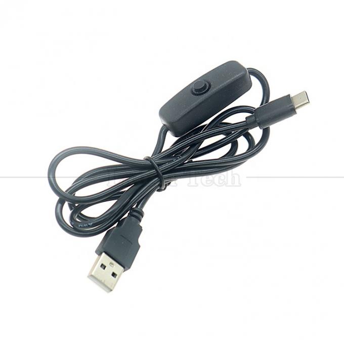 5V USB A αρσενικό προς τύπο C USB Switch Power ON OFF καλώδιο για Raspberry Pi LED Strip 4