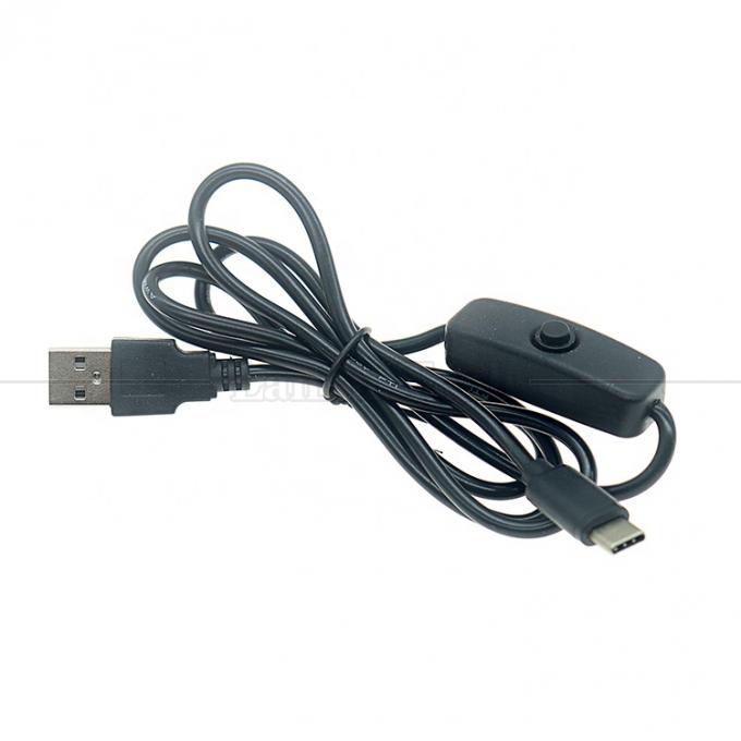 5V USB A αρσενικό προς τύπο C USB Switch Power ON OFF καλώδιο για Raspberry Pi LED Strip 5