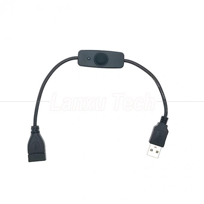 USB τύπου C αρσενικό προς θηλυκό ανοιχτό εκτός Silicon Cap Switch Extension Cable για Raspberry Pi Lamp Fan 4