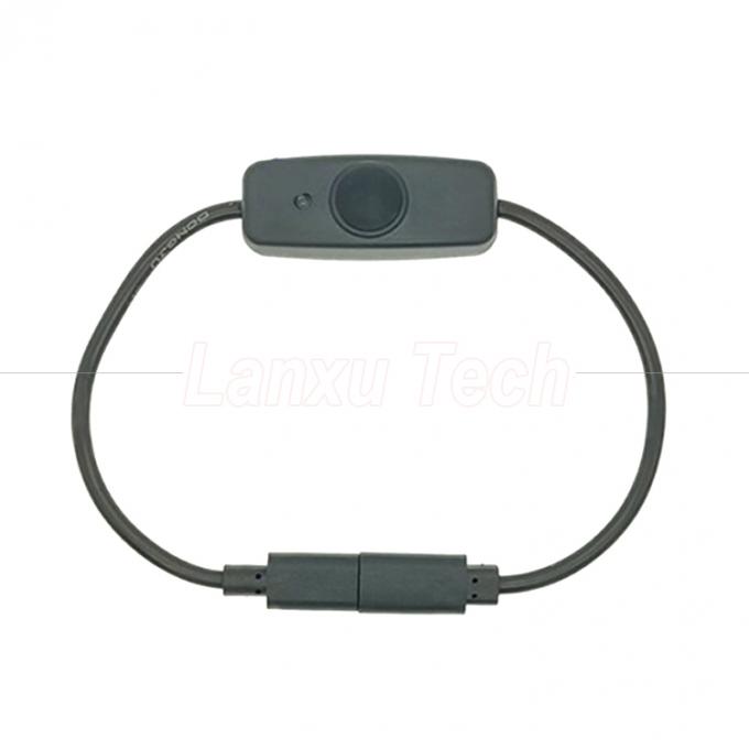 USB τύπου C αρσενικό προς θηλυκό ανοιχτό εκτός Silicon Cap Switch Extension Cable για Raspberry Pi Lamp Fan 1