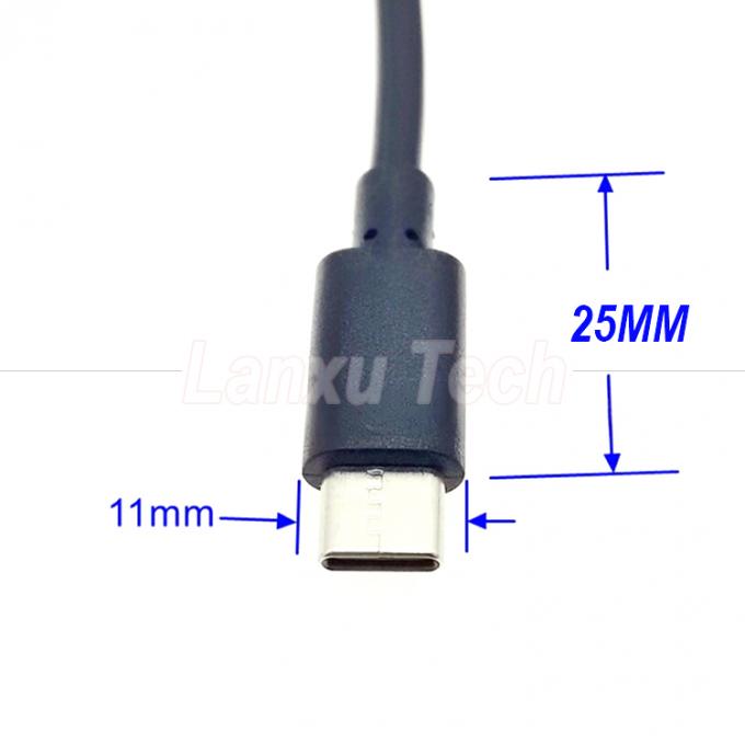 USB τύπου C αρσενικό προς θηλυκό ανοιχτό εκτός Silicon Cap Switch Extension Cable για Raspberry Pi Lamp Fan 2