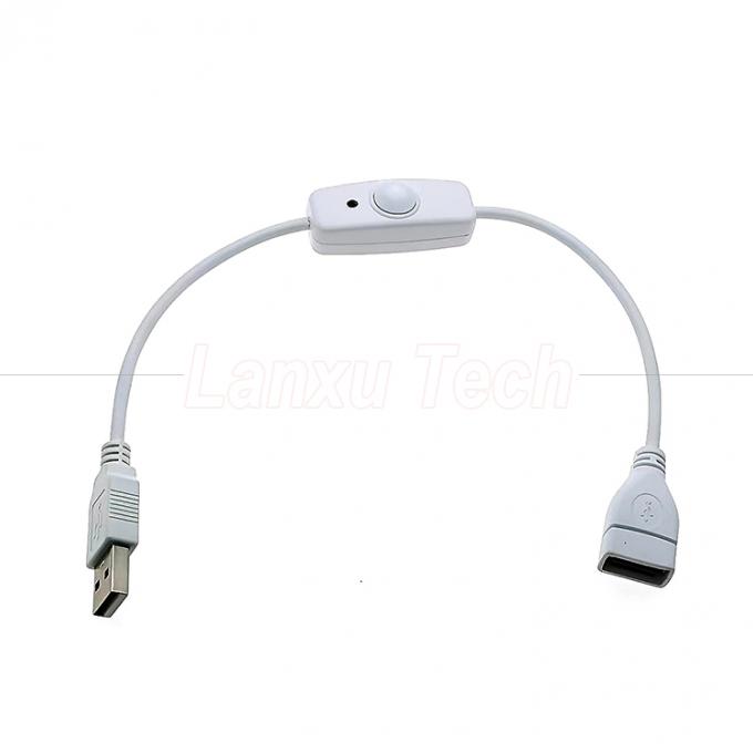 USB τύπου C αρσενικό προς θηλυκό ανοιχτό εκτός Silicon Cap Switch Extension Cable για Raspberry Pi Lamp Fan 5