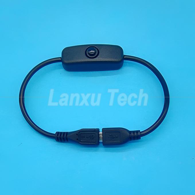 USB τύπου C αρσενικό προς θηλυκό ανοιχτό εκτός Silicon Cap Switch Extension Cable για Raspberry Pi Lamp Fan 6