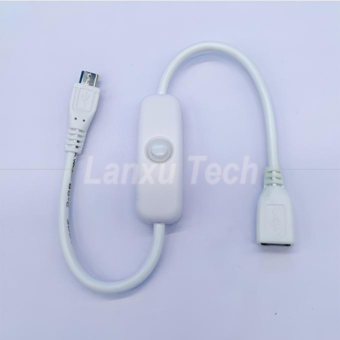 USB Micro B Άντρας προς θηλυκή επέκταση επάνω εκτός πάταγμα 501 καλώδιο διακόπτη 1