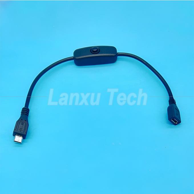 USB Micro B Άντρας προς θηλυκή επέκταση επάνω εκτός πάταγμα 501 καλώδιο διακόπτη 2