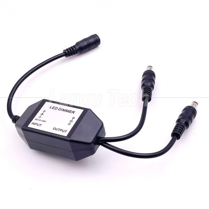 12v 1 θηλυκό σε διαχωριστικό 2 αρσενικό DC ισχύς σε εκτός περιστροφής διακόπτης ελεγκτής LED dimmer για λάμπα 3
