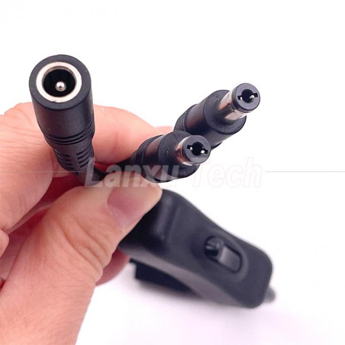 12v Splitter 1 Γυναίκα σε 2 Άνδρας DC Plug 5.5x2.1mm on off Switch Cord Cable για φως λαμπτήρα LED 2