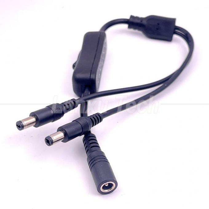 12v Splitter 1 Γυναίκα σε 2 Άνδρας DC Plug 5.5x2.1mm on off Switch Cord Cable για φως λαμπτήρα LED 4