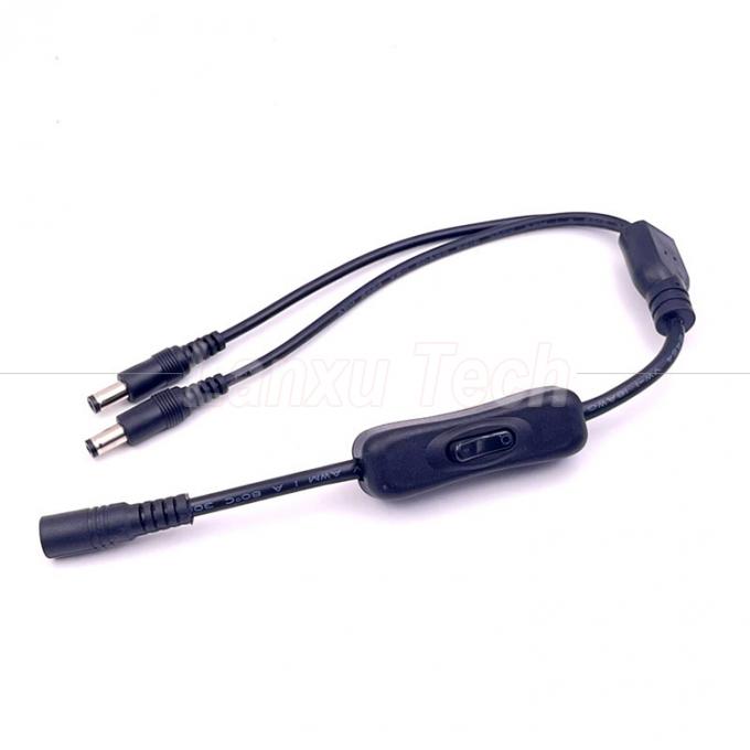 12v Splitter 1 Γυναίκα σε 2 Άνδρας DC Plug 5.5x2.1mm on off Switch Cord Cable για φως λαμπτήρα LED 5