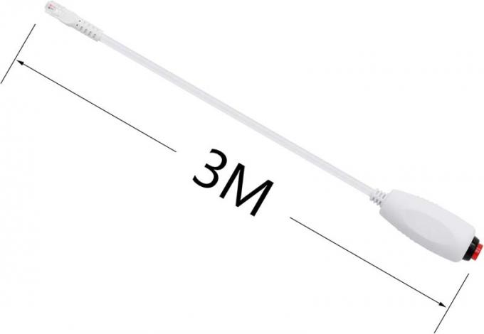 Προσαρμοσμένο RJ11 6Pin 4Core Single Button Hand Grip Καλώδιο κλήσης νοσοκόμας με κλιπ για το σταθμό νοσοκόμας Σταθμός κλήσης νοσοκόμας 3