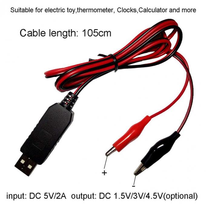 AAA AAA Battery Eliminator Repace Battery USB 5v έως 1.5v 3v 4.5v Step down Power Charger Cable για LED Light Ηλεκτρικό Παιχνίδι 3