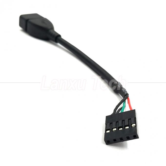 Προσαρμοσμένο USB 2.0 τύπου Α θηλυκό πλέγμα κεφαλίδα σε 5 πιν Dupont Connector Wire Motherboard καλώδιο 1