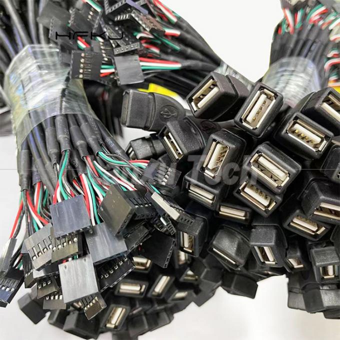 Προσαρμοσμένο USB 2.0 τύπου Α θηλυκό πλέγμα κεφαλίδα σε 5 πιν Dupont Connector Wire Motherboard καλώδιο 5