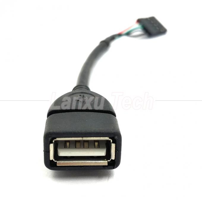 Προσαρμοσμένο USB 2.0 τύπου Α θηλυκό πλέγμα κεφαλίδα σε 5 πιν Dupont Connector Wire Motherboard καλώδιο 2