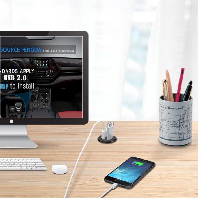 Σύντομη κεφαλή USB 3.0 ανδρικό προς θηλυκό αδιάβροχο καλώδιο επέκτασης με πίνακα επιφάνειας για αυτοκίνητο φορτηγό φορτηγό πλοίο μοτοσυκλέτα υπολογιστή 2
