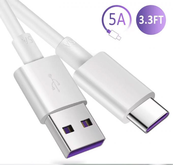 Υψηλής ποιότητας 1M 2M 5A ταχεία φόρτιση USB με καλώδιο φόρτισης δεδομένων τύπου C για Huawei Android Phone 1