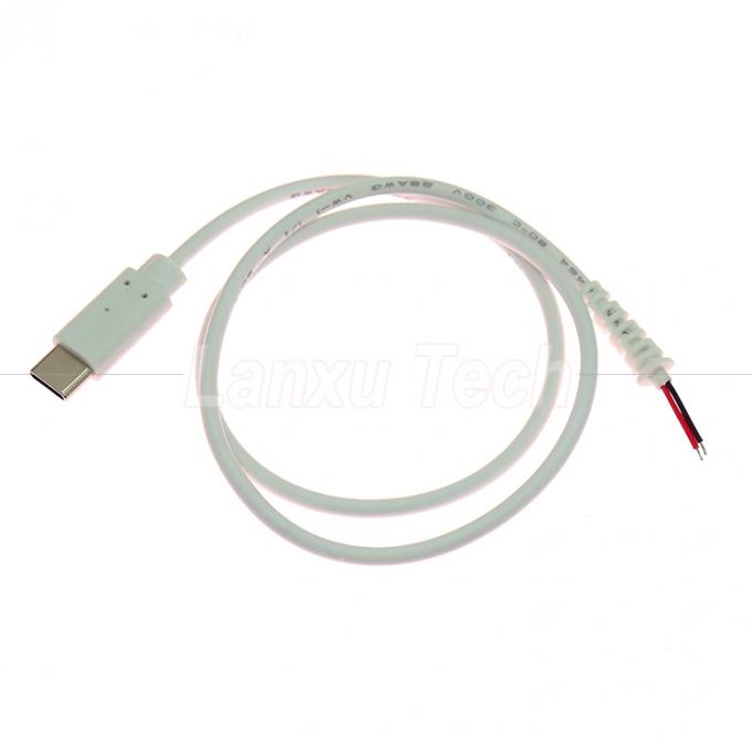 Προσαρμογή USB τύπου C αρσενικό θηλυκό σε γυμνό σύρμα Pigtail Τελικό καλώδιο φορτιστή με ανακούφιση από την πίεση 3