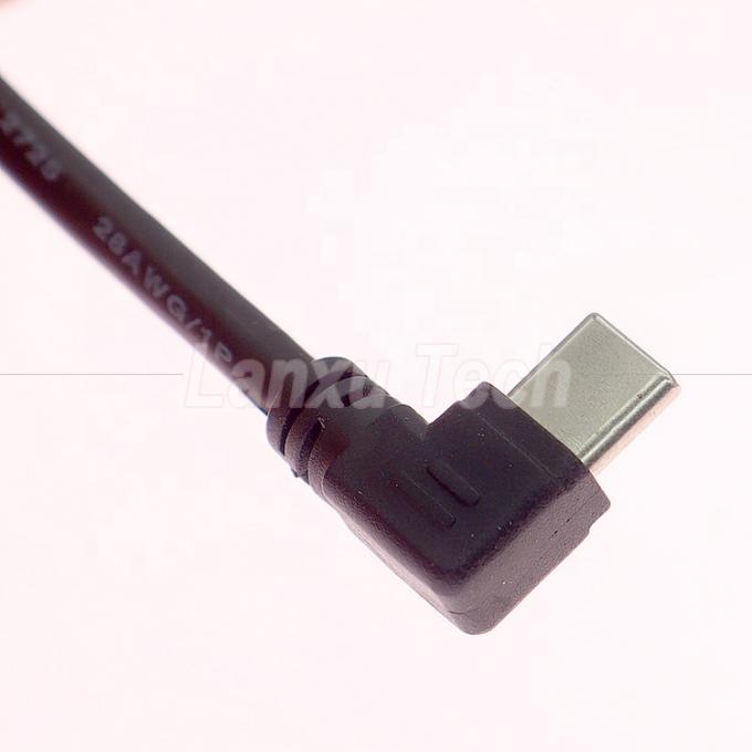 90 μοίρες δεξιά γωνία ταχεία φόρτιση 2A USB 2.0 σε τύπου C καλώδιο επέκτασης φορτιστή δεδομένων 3